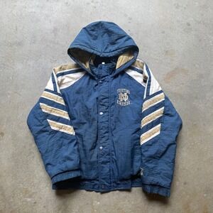 Vintage Starter Notre Dame Fighting Irish Hooded Jacket Navy Blue Mens Large